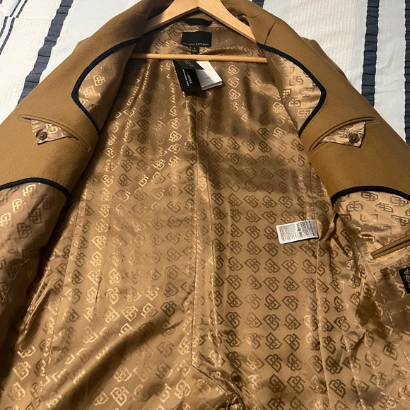 banana republic men’s camel coat size S - Picture 3 of 6